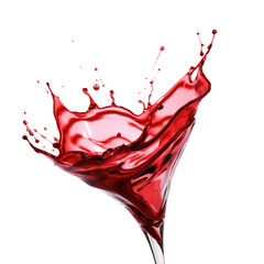 Wall Mural - red wine isolated on white