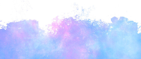 Wall Mural - watercolour galaxy splash background on transparent background clipart, pastel colours pink and blue