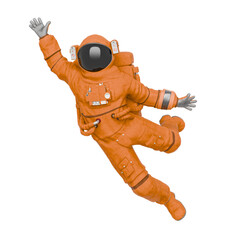 Wall Mural - astronaut is jumping to the side