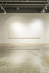 high quality shot of an empty white blank wall in an art gallery