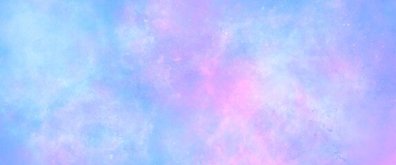 Wall Mural - galaxy nebula pink purple yellow blue background wallpaper, with copy space for text