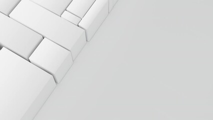 Aufkleber - White blocks motion on a background with a place for text. 3d render animation loopable