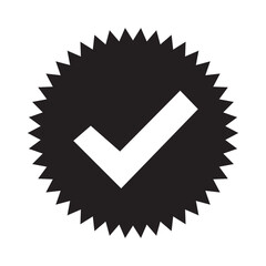 Poster - Black checkmark icon symbol vector illustration, eps10