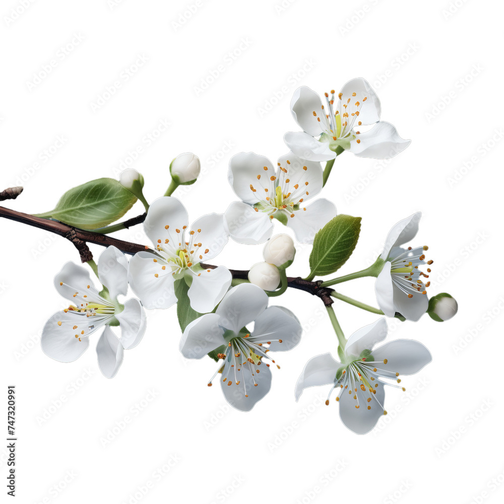 pear blossom isolated on transparent background, png Stock Photo ...