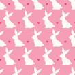 Happy bunnies. Vector seamless pattern. Can be used for wallpaper, pattern fills, web page background,textile, postcards.