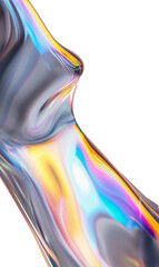Wall Mural - Abstract colorful gradient wave, chromatic dispersion and thin film spectral effect. Streamline design element, abstract shaped wave. 