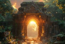 Heaven Gates Opening Onto Realms Of Unimaginable Beauty Where Peace And Serenity Reign Supreme