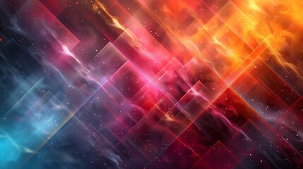 Poster - Abstract background, gradient mesh with vibrant colors, modern geometry