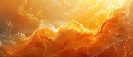 Poster - background photo of abstract artwork in light yellow and golden colors. watercolor painting on canva