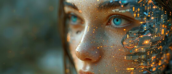 Fototapete - An Artificial Intelligence concept based on deep learning. A GUI (Graphical User Interface).