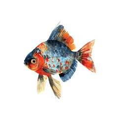 Wall Mural - cute bluegill vector illustration in watercolour style