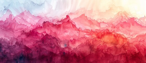 Poster - Red and pink watercolor shades