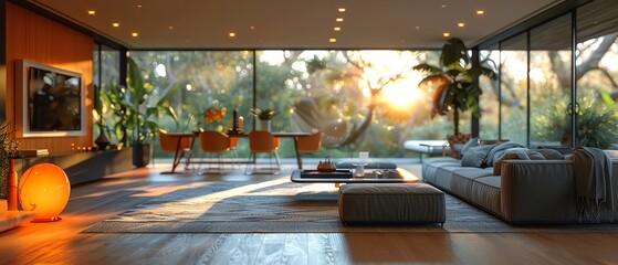 Aufkleber - An app-enabled mobile phone on a smart home in a modern dining room