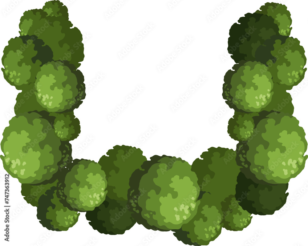 Group of trees for architectural floor plans. Entourage design. Various ...