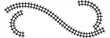 Railway train track vector route. Rail pattern round circular curve railroad path icon. Railway Track Silhouette. 