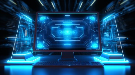 technology background with code