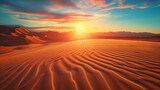 Fototapeta  - Sunset over the sand dunes background