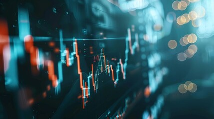 Poster - Small business stock market report: investor boosts revenue share with financial dashboard & kpi finance chart - business intelligence concept