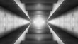 black and white symmetrical deep tunnel