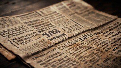 Wall Mural - Newspaper paper grunge vintage old aged texture background