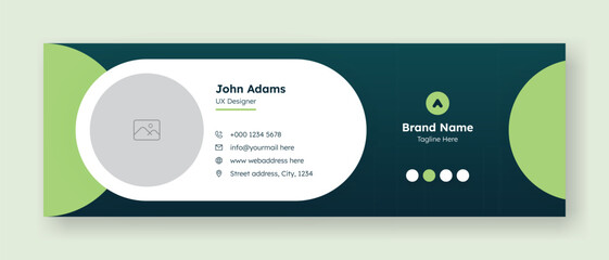 Wall Mural - email signature or email footer and personal social media facebook cover design template