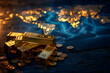 gold bars on the table, The discovery of gold and the increasing demand for gold around the world