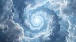 Beautiful forming spiral Vortex of multicolor clouds vanishing point. background, blue and grey gradient, wallpaper. presentation.