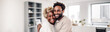 Joyful African American Mother and Son Embracing in Modern Kitchen