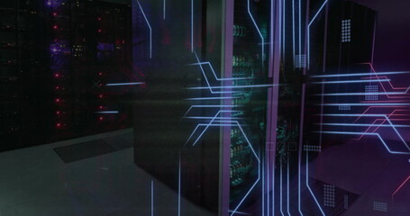 Poster - Image of connections and data processing over computer servers