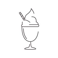 Wall Mural - ice cream line icon logo vector