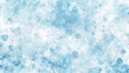 Wall Mural - an abstract background with blue hexagonal symbols, in the style of light sky-blue and light white