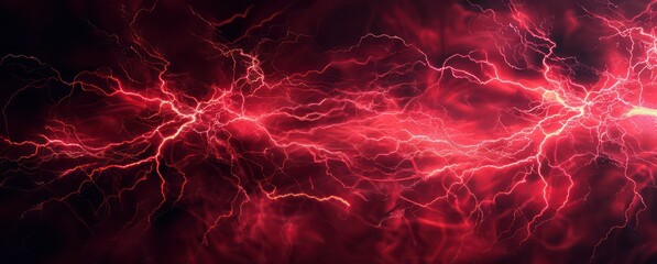 Wall Mural - red lightning light red shiny bright background, in the style of free-flowing lines, vibrant stage backdrops, dark red and red