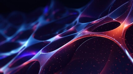 Aufkleber - Close up of a cell phone screen with blue and red lights. Suitable for technology concepts