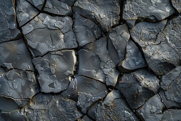 Aufkleber - Detailed close up of a rock wall with visible cracks. Perfect for geological studies or background texture for design projects
