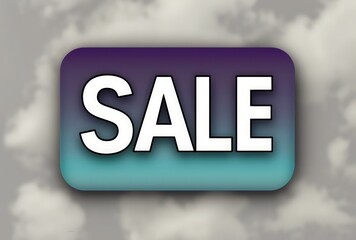 3d discount sale on a background isolated, white background, a 3d rendered rounded square button