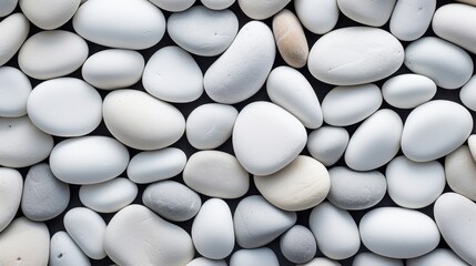 Poster - A pile of white rocks stacked on top of each other. Suitable for nature or balance concepts