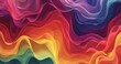 colorful wave background with gradient colors, bright colors, bold shapes, video feedback loops, bold shadows, organic material