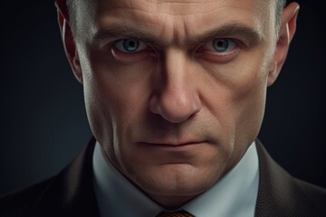 Poster - Close-up of a man wearing a suit and tie, suitable for business concepts