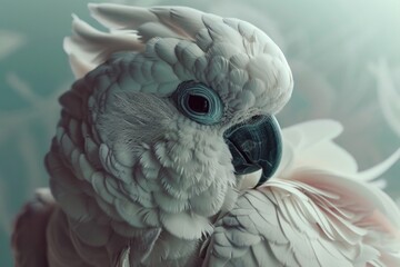Poster - Close-up shot of a bird with a striking blue eye, suitable for various nature and wildlife themes