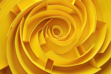 Poster - Detailed view of a yellow spiral, perfect for abstract backgrounds