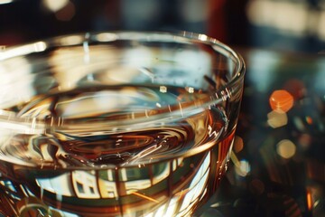 Aufkleber - Glass of water on a table, suitable for various concepts and designs