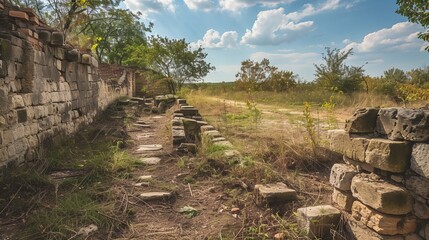 Canvas Print - Archaeological site visit 