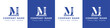 Letters JM and MJ Pillar Logo, suitable for business with JM and MJ related to Pillar