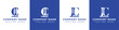 Letters JC and CJ Pillar Logo, suitable for business with JC and CJ related to Pillar