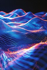 Poster - Close up of blue and red light, versatile for various uses