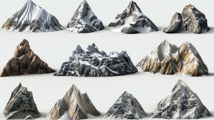 Aufkleber - A scenic view of snow-capped mountains, suitable for various projects