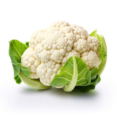 Fresh Cauliflower on White a Background