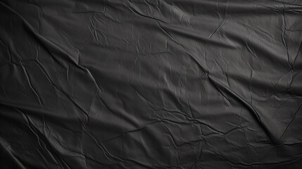 Canvas Print - Black crumpled paper texture in low light background