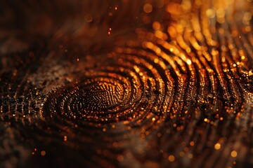Poster - Detailed fingerprint on wood surface, suitable for forensic or security concepts