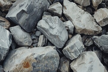Aufkleber - A pile of rocks sitting next to each other. Suitable for various outdoor and nature themes